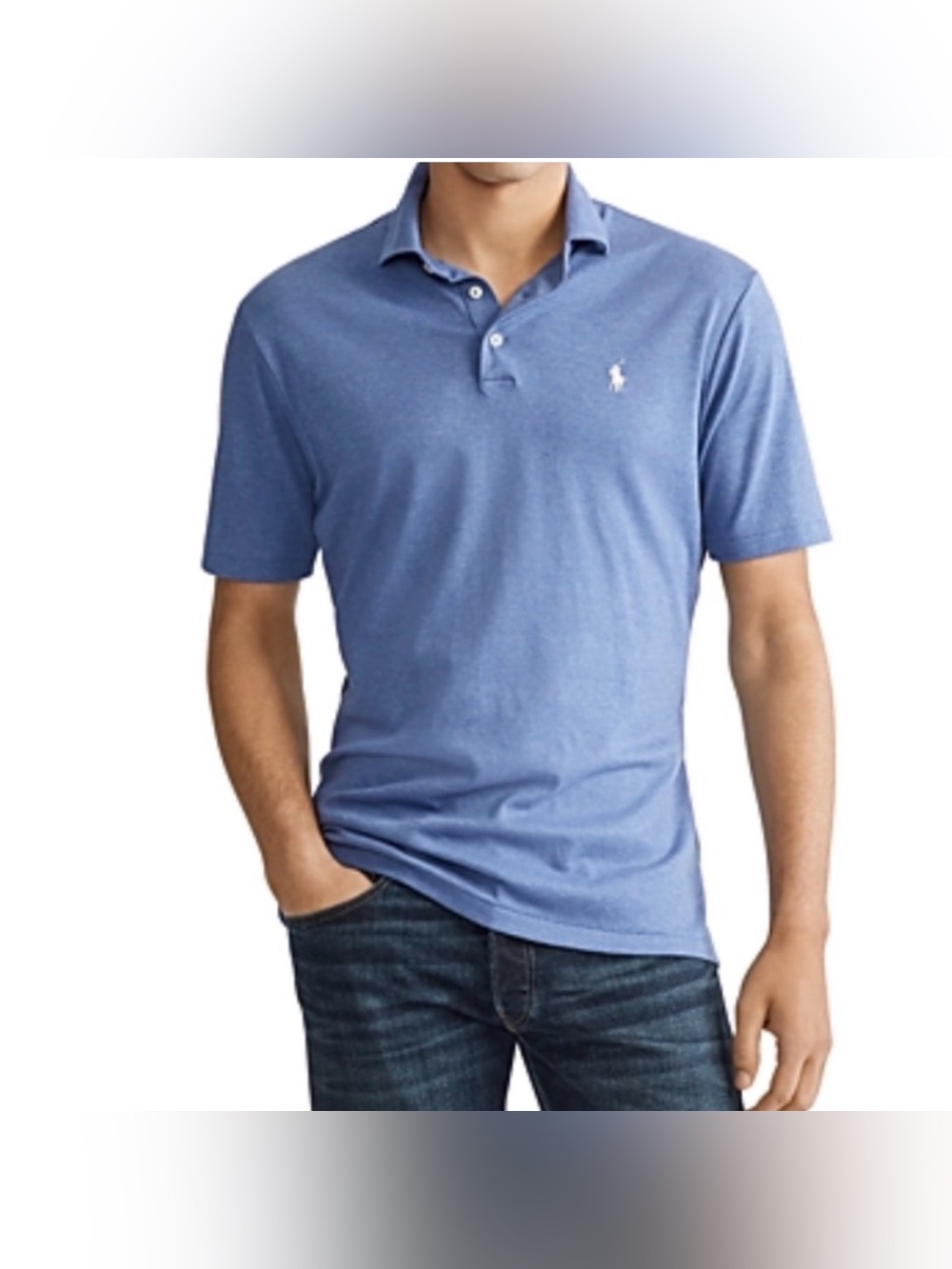 Polo Short Sleeve Shirt in Light Blue - Classic Men's Polo size XL